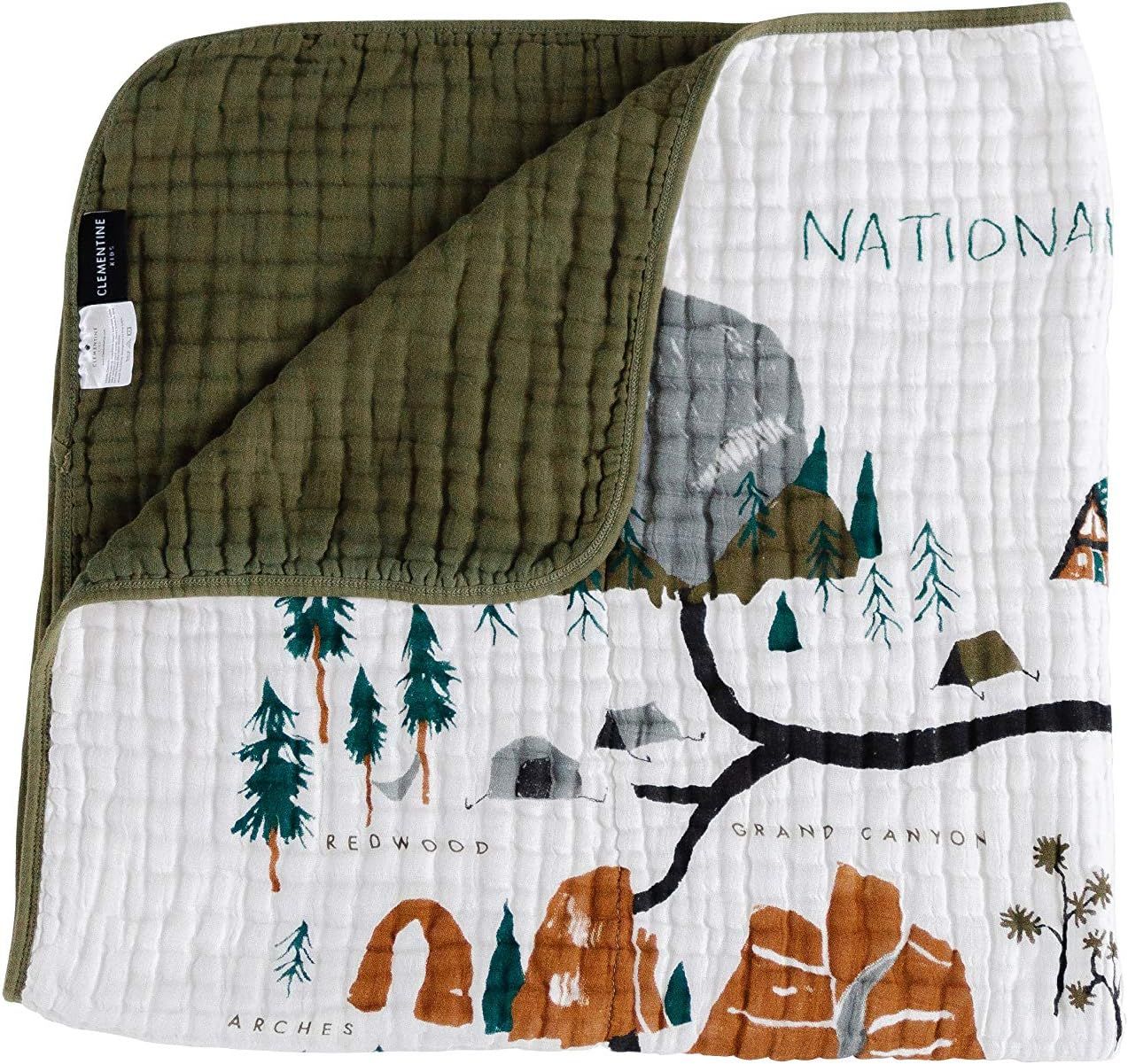 National Parks Reversible Cotton Kids Quilt 47x47 inches