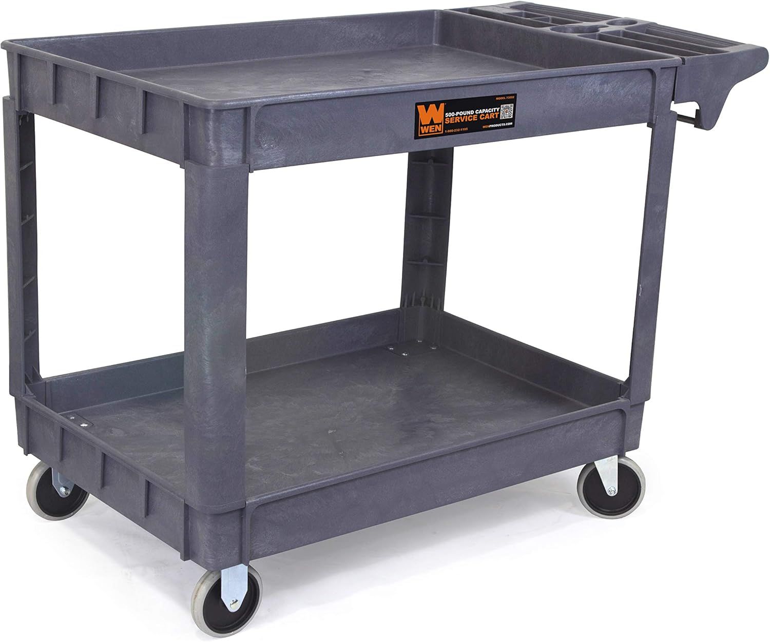 Gray Polypropylene 500-Pound Capacity Service Utility Cart