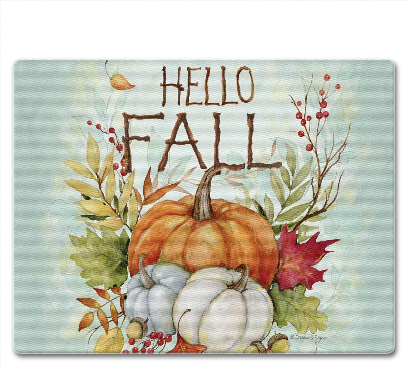 Harvest Blessings Tempered Glass Fall Cutting Board 10" x 8"