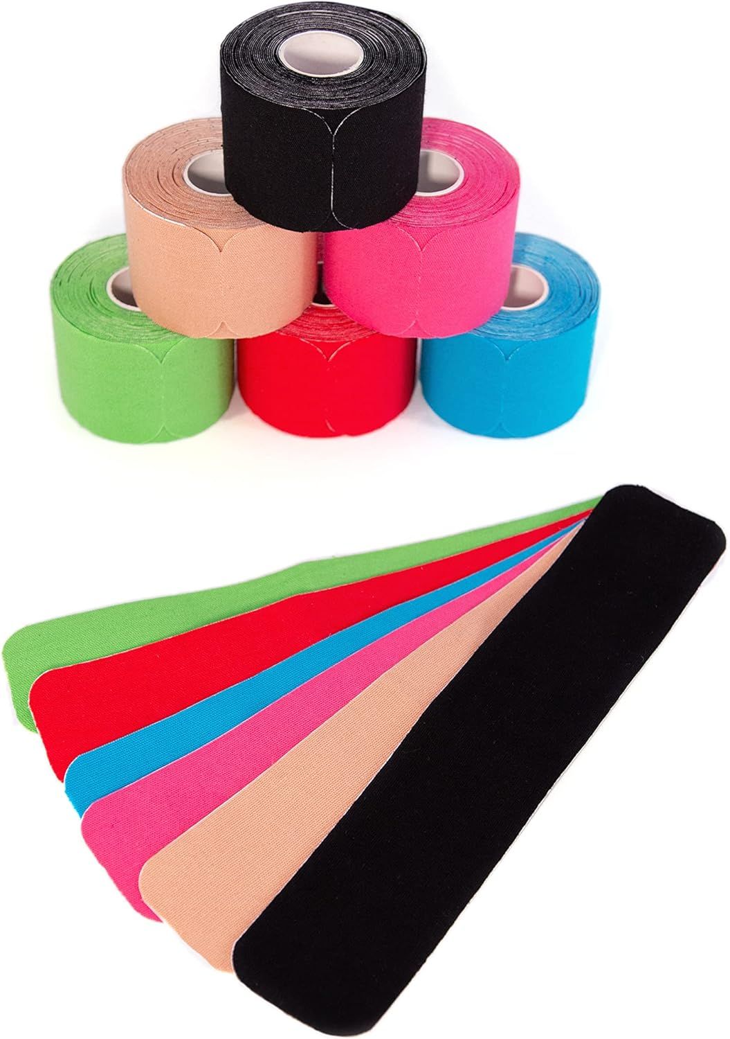 Multicolor Precut Waterproof Elastic Kinesiology Tape Set