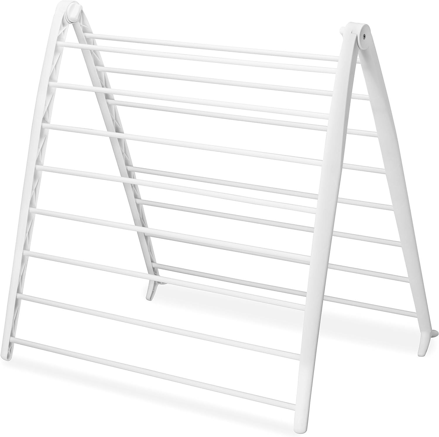 Whitmor White Collapsible Resin and Metal Clothes Drying Rack