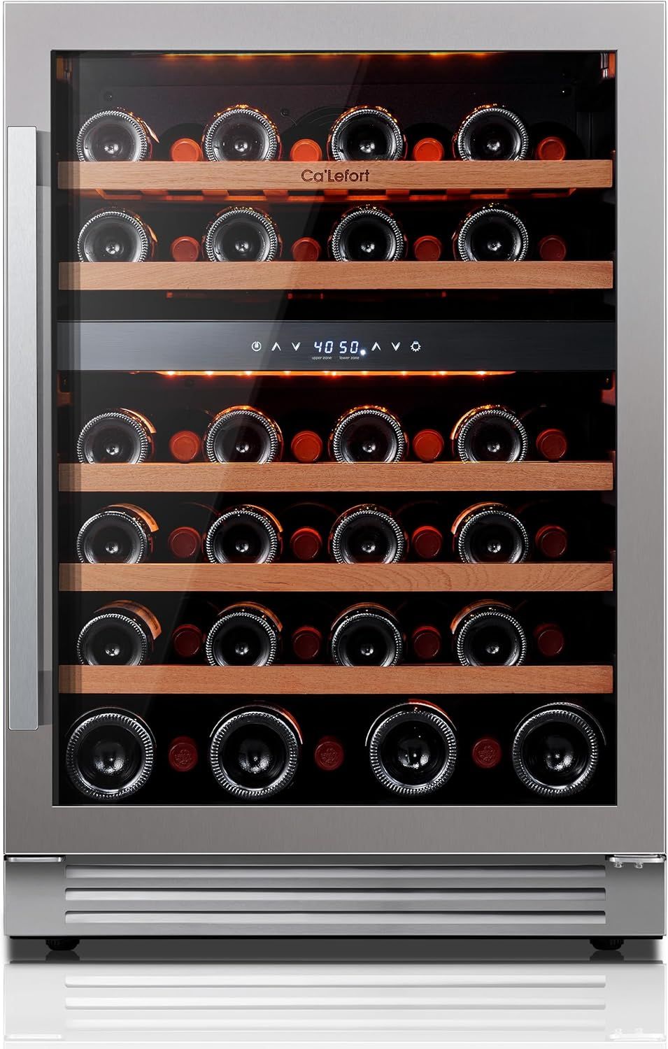 Ca'Lefort 24" Stainless Steel Dual Zone Wine Fridge with Glass Door