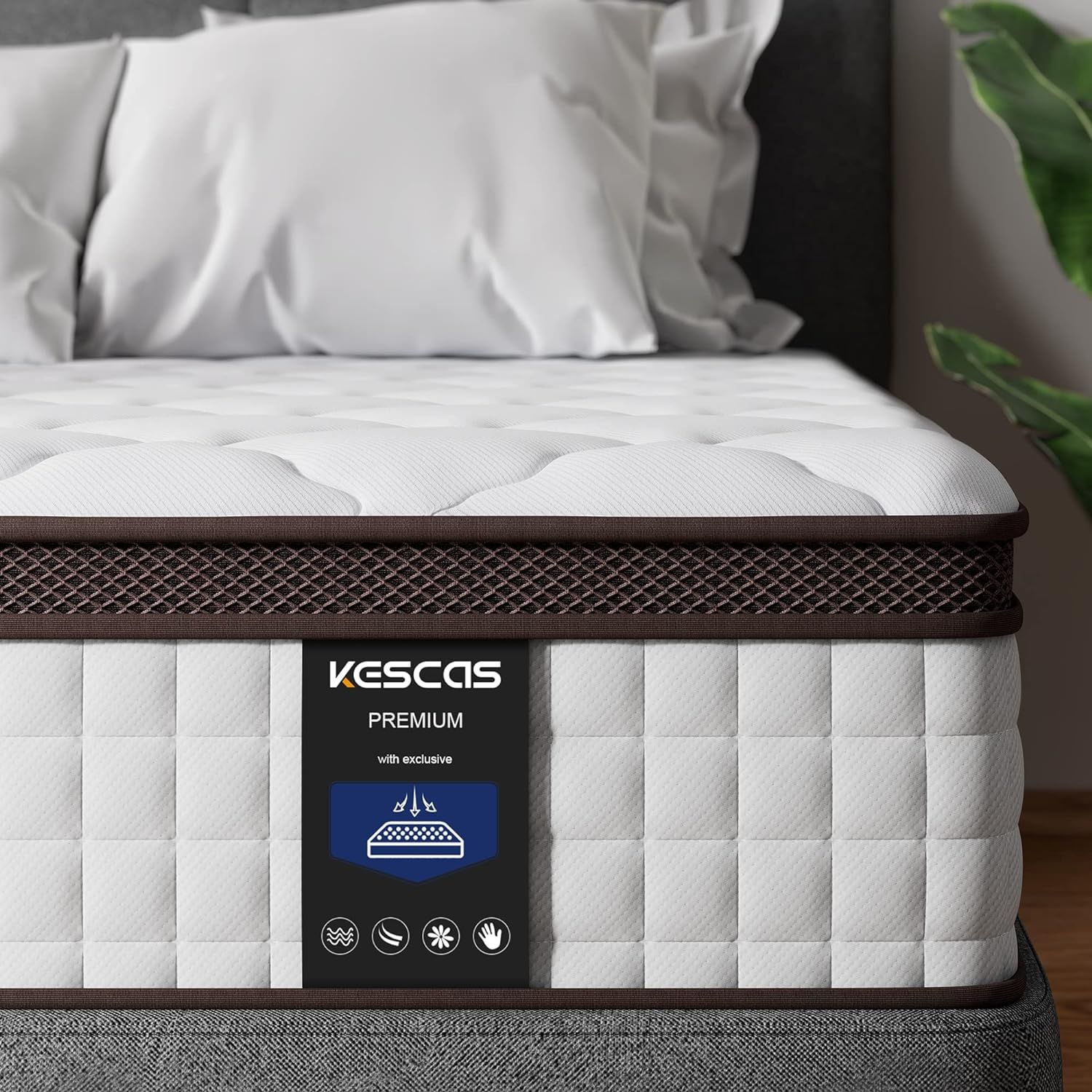 Full Hybrid Mattress with Memory Foam and Encased Coils