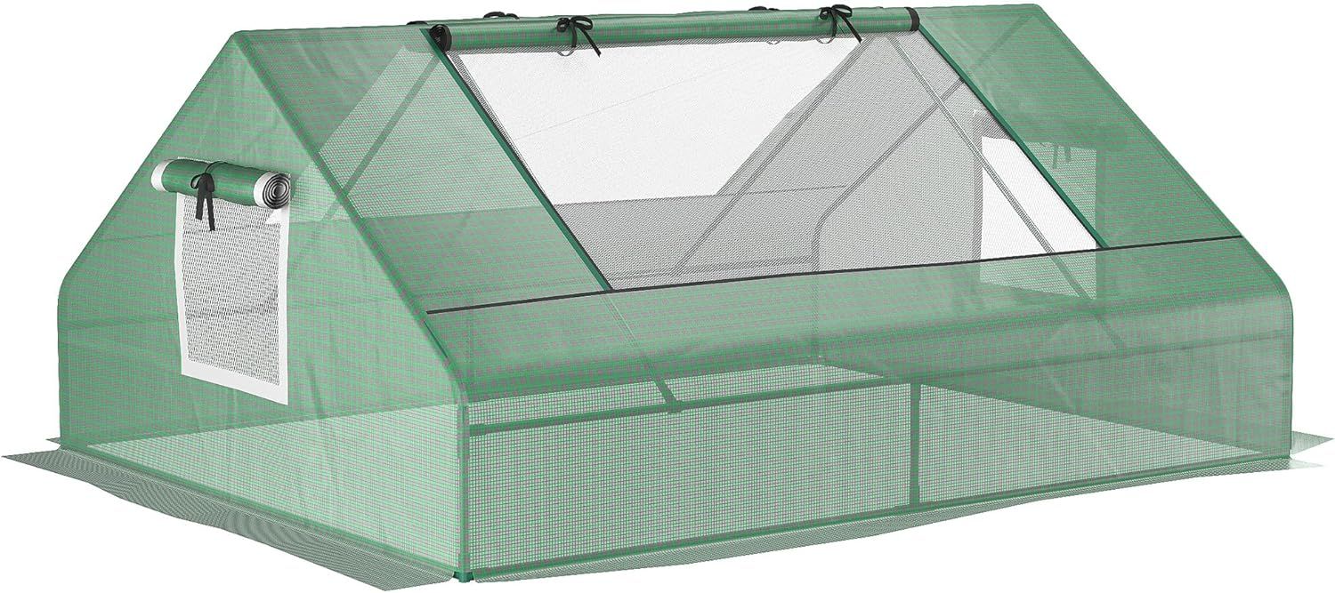 Green Polyethylene Mini Greenhouse with Alloy Steel Frame