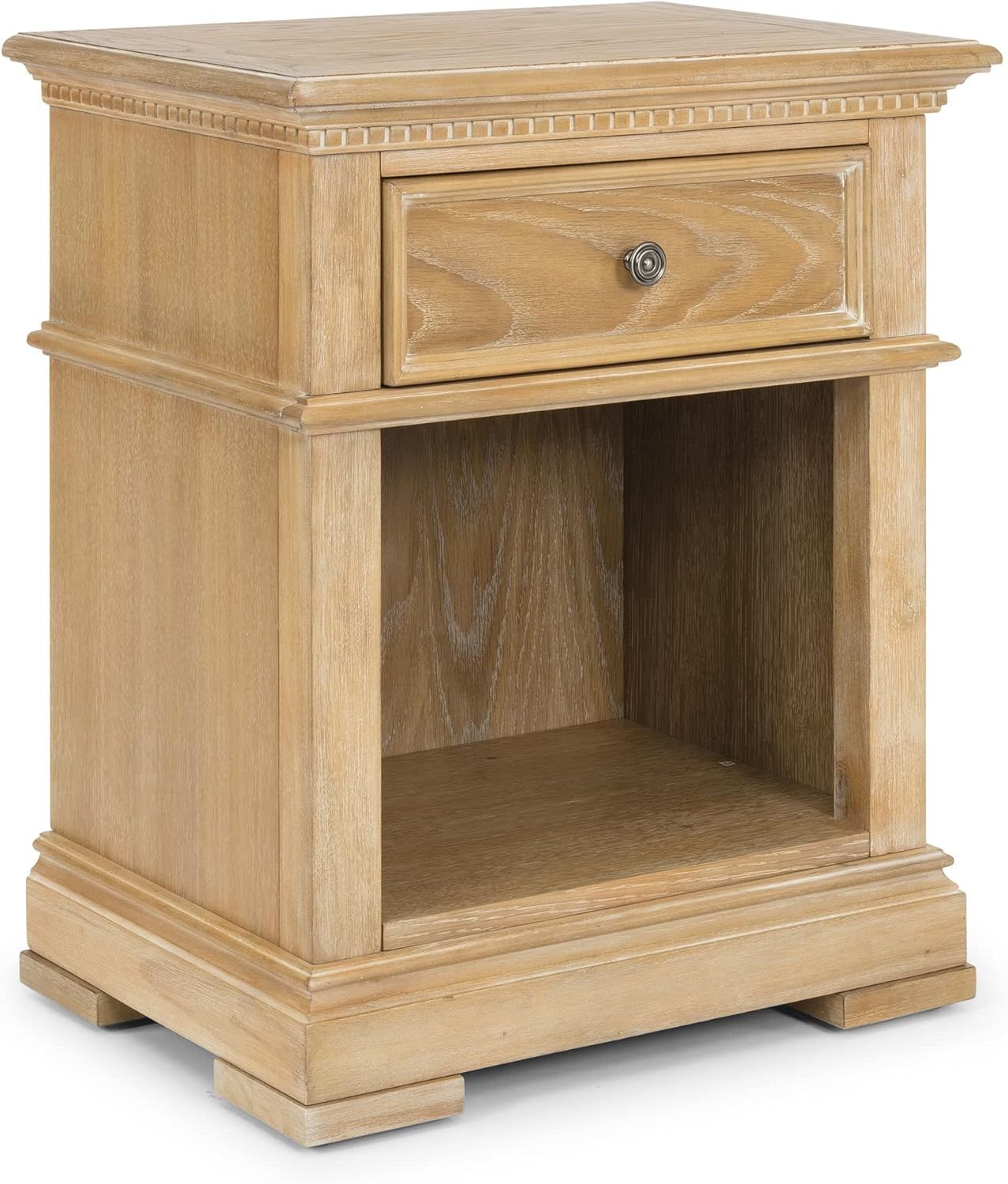 Manor House Light Brown Wood Nightstand with Drawer