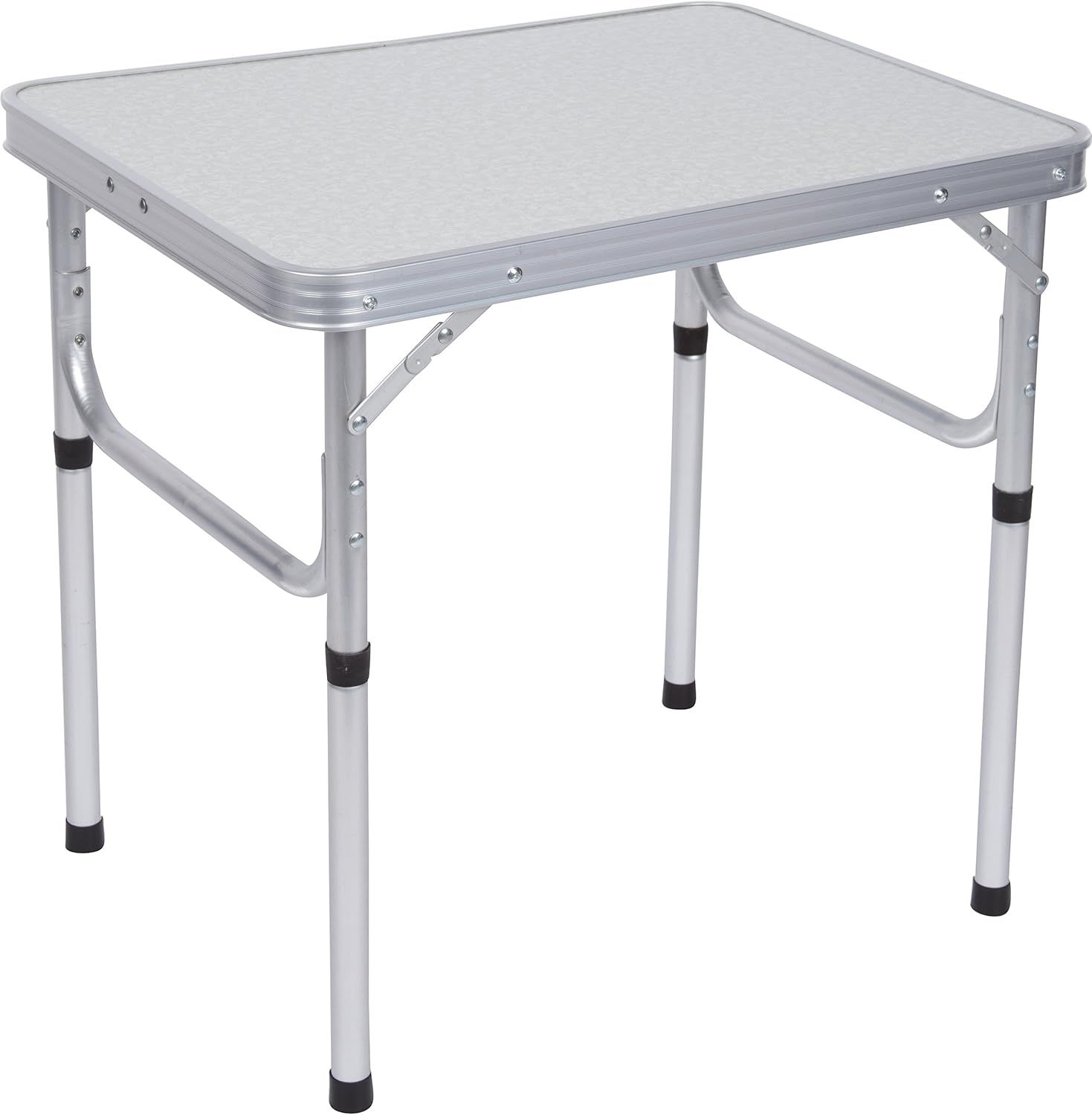 White Aluminum Portable Folding Camp Table with Carry Handle