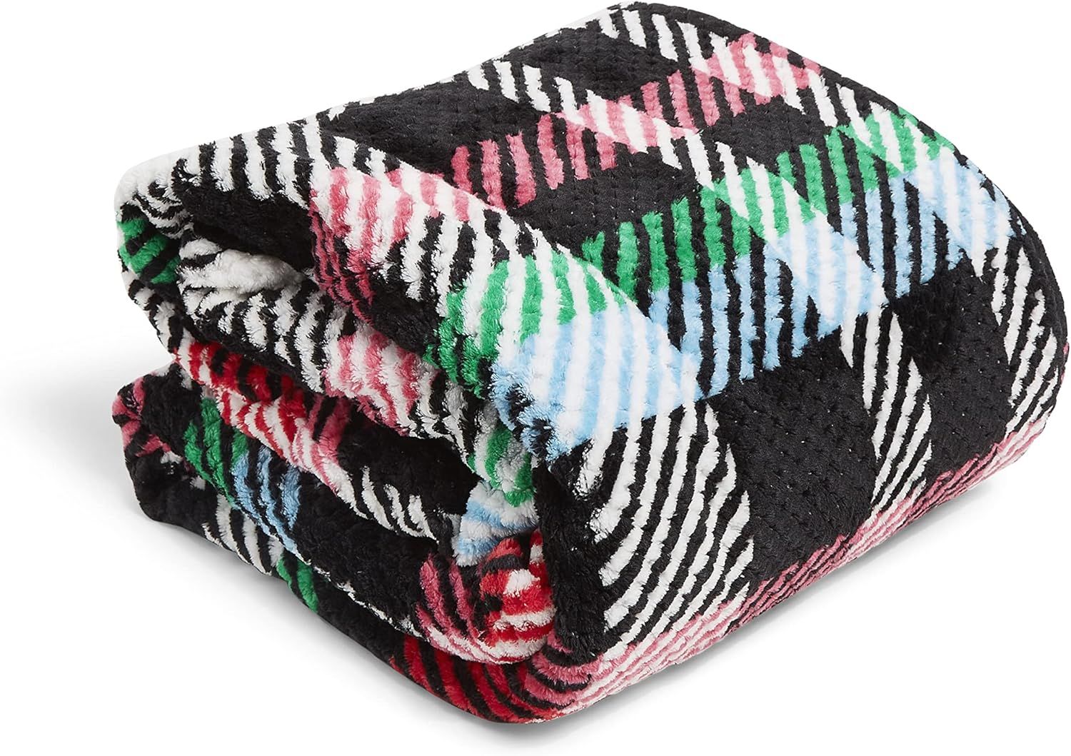 Plaid Multicolor Fleece Sherpa Throw Blanket