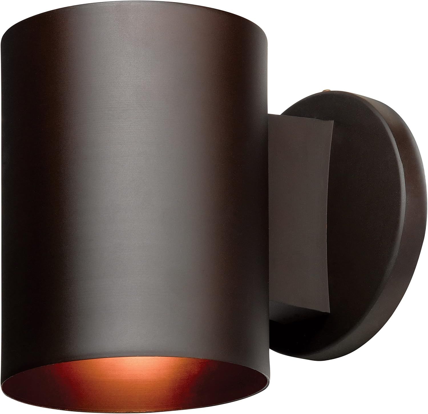 Poseidon Bronze Cylinder 7" Outdoor LED Wallwasher