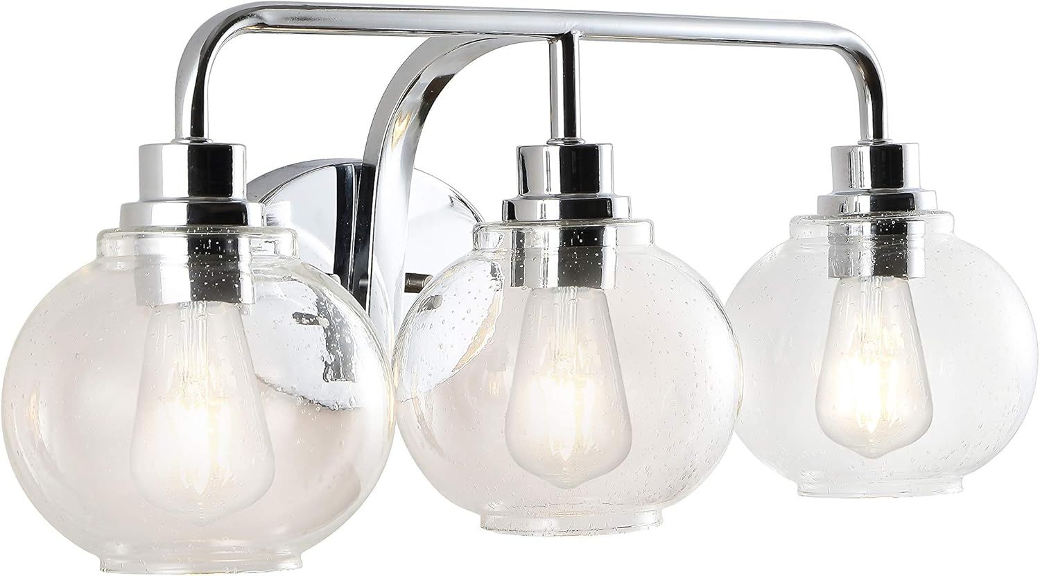 Chrome Sandrine 26.25'' 3-Light LED Vanity Light with Glass Shade