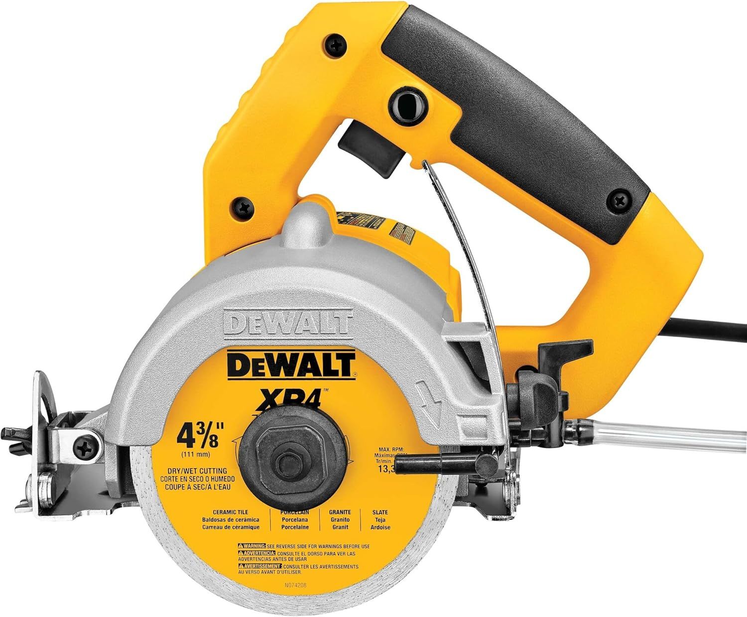 DEWALT 4-3/8-Inch Wet/Dry Handheld Tile Cutter with Diamond Blade