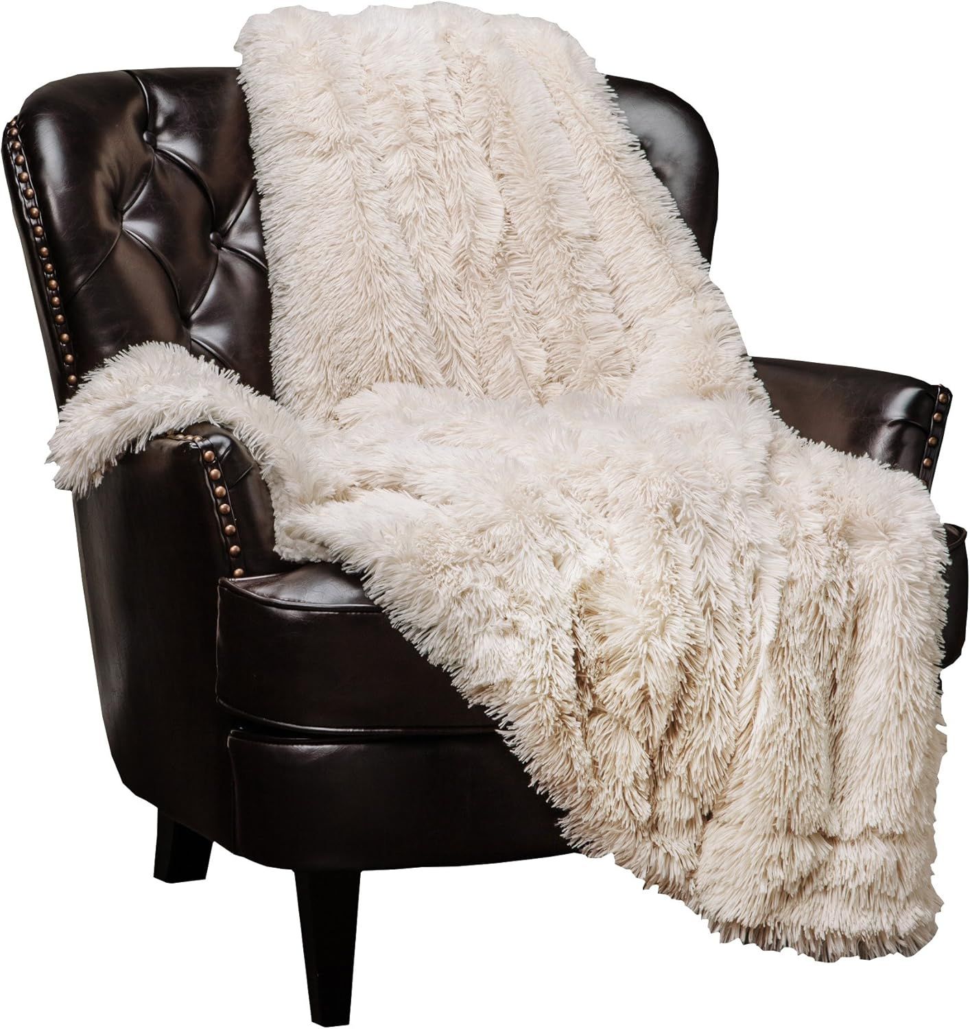 Cream Faux Fur Sherpa Electric Pet Blanket 50" x 65"