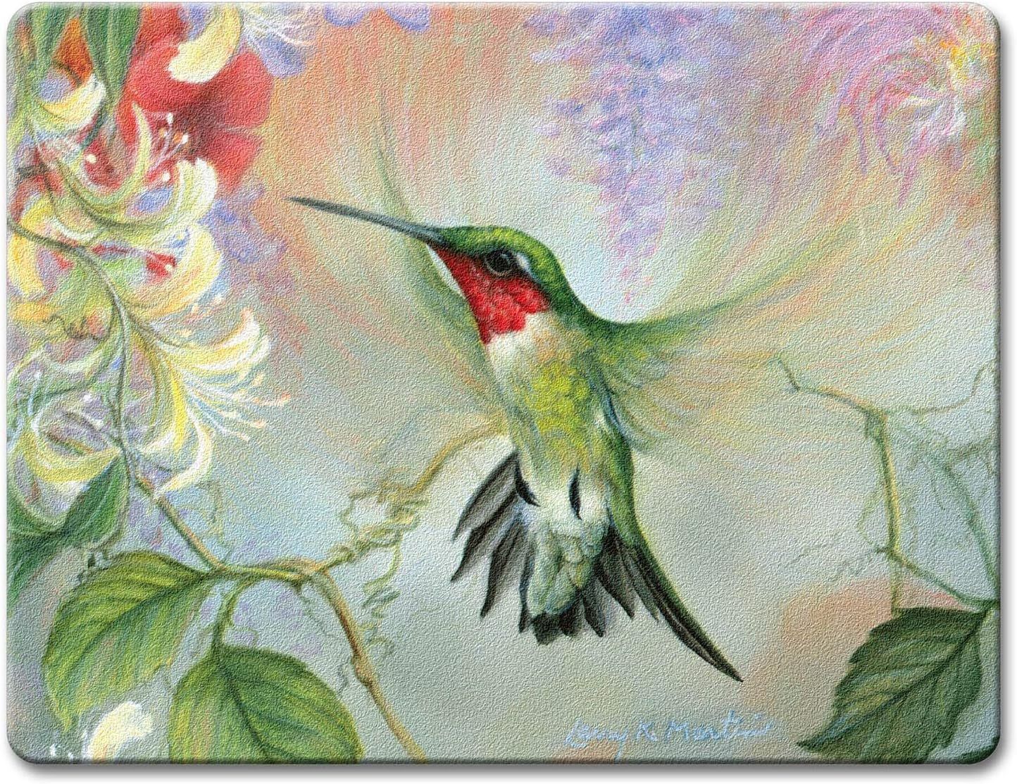 Hummingbird Nature's Gift Tempered Glass Cutting Board