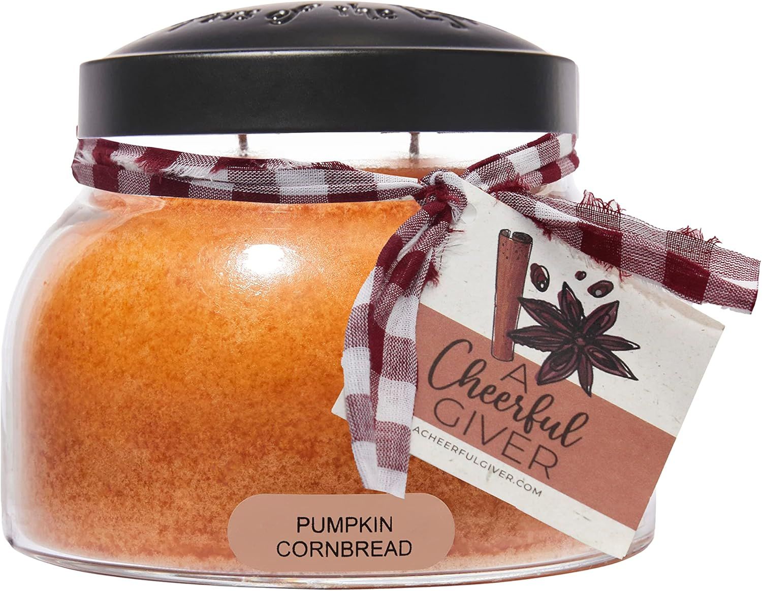 Pumpkin Cornbread Scented Jar Candle with Black Lid