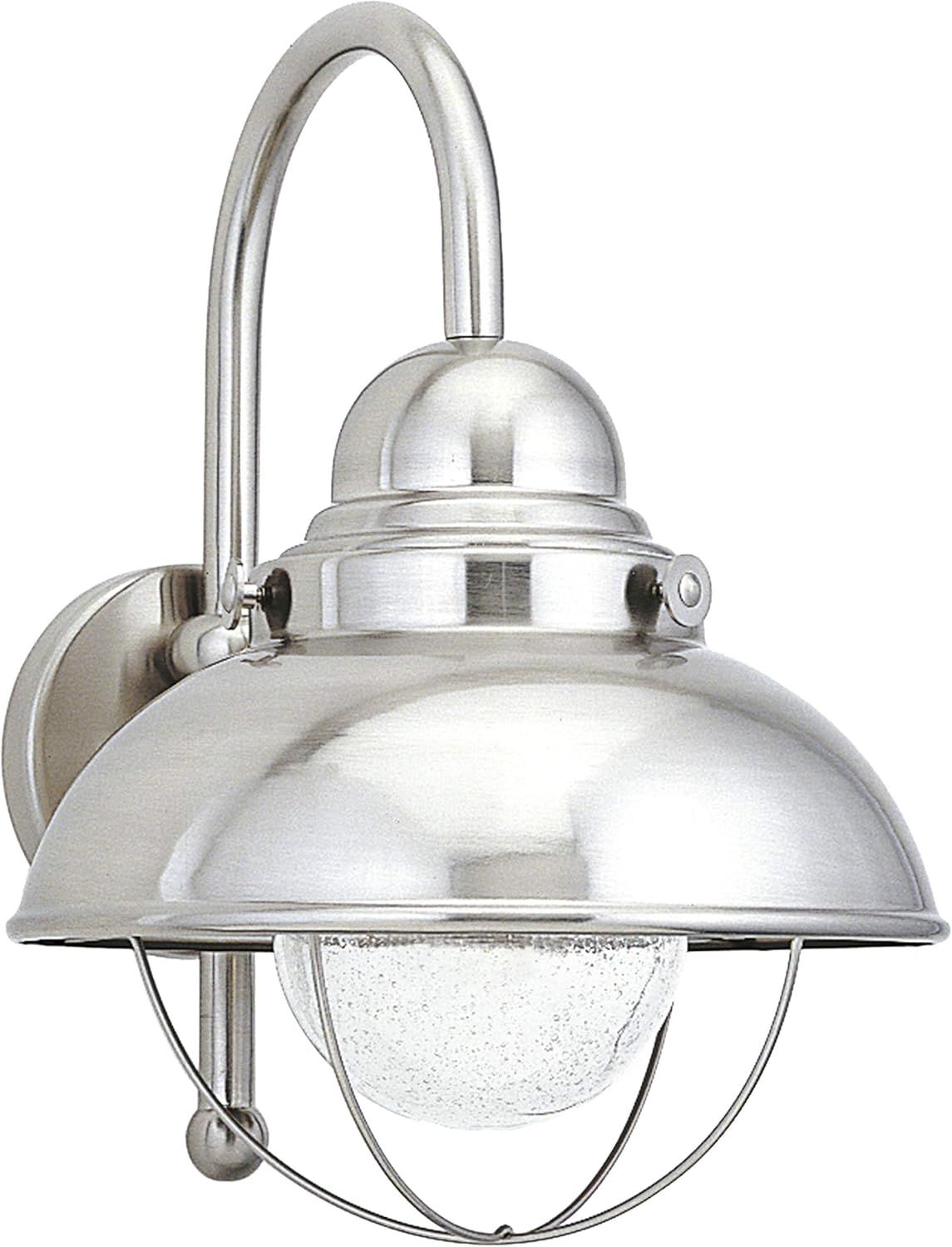 Brushed Stainless Steel LED Outdoor Wall Lantern