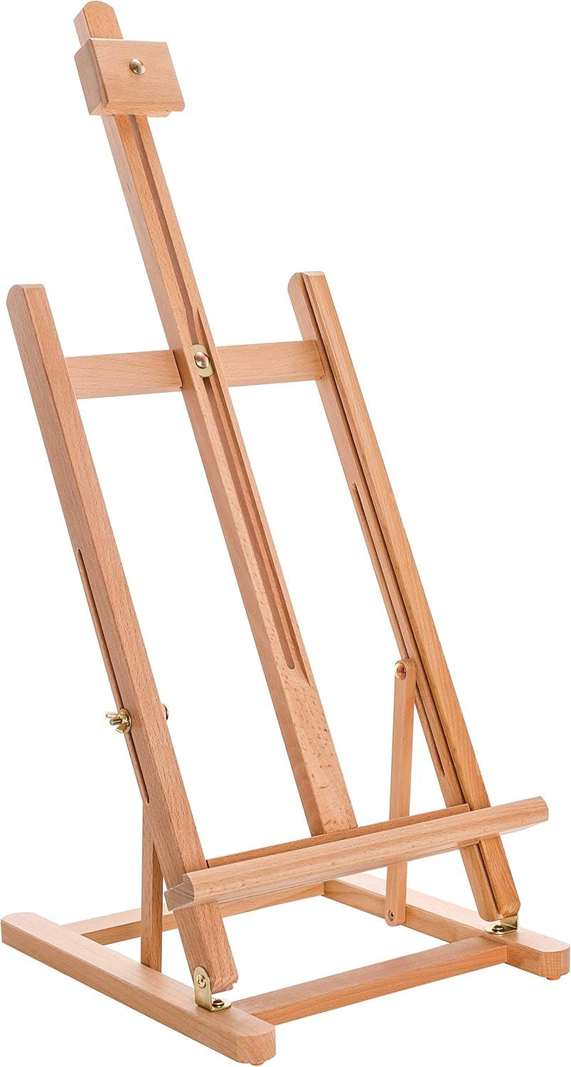 Adjustable Beechwood Tabletop H-Frame Studio Easel