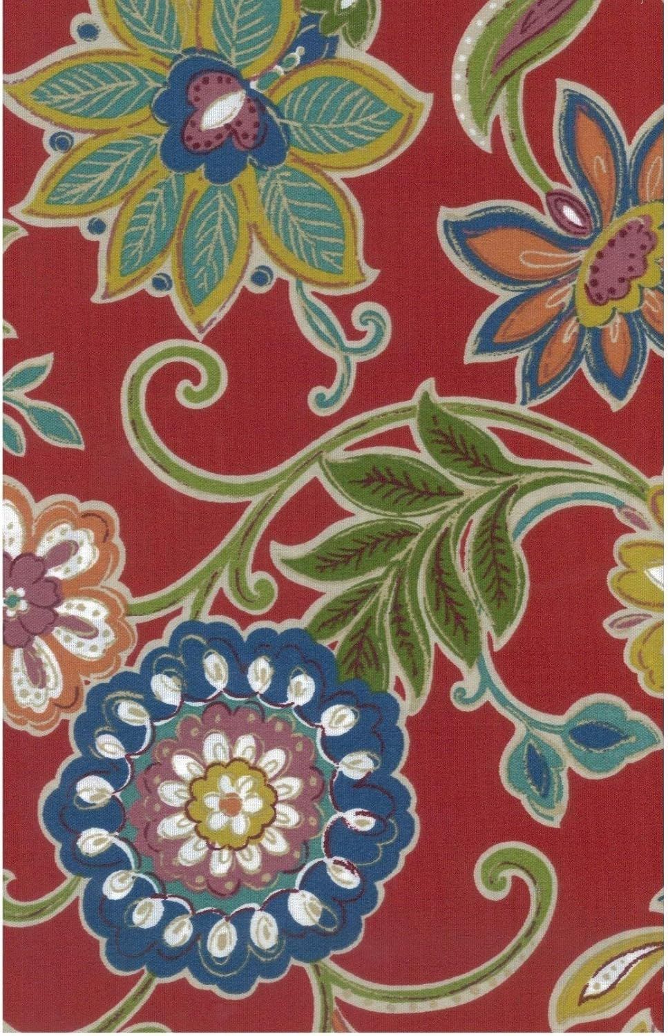 Alenia Pompeii Red and Multicolor Polyester Outdoor Chair Cushions, Set of 2