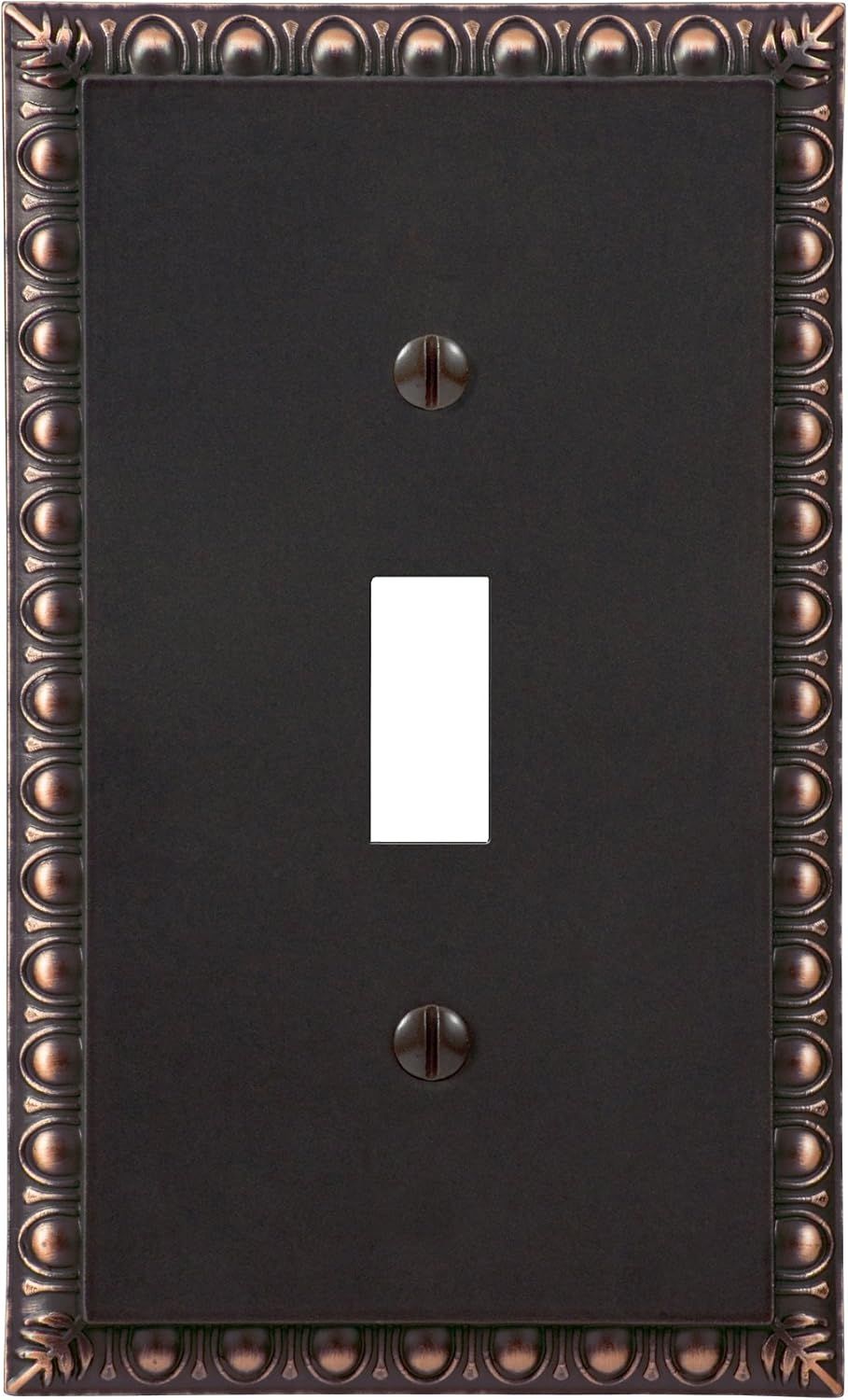 Aged Bronze Single Toggle Cast Metal Wall Plate