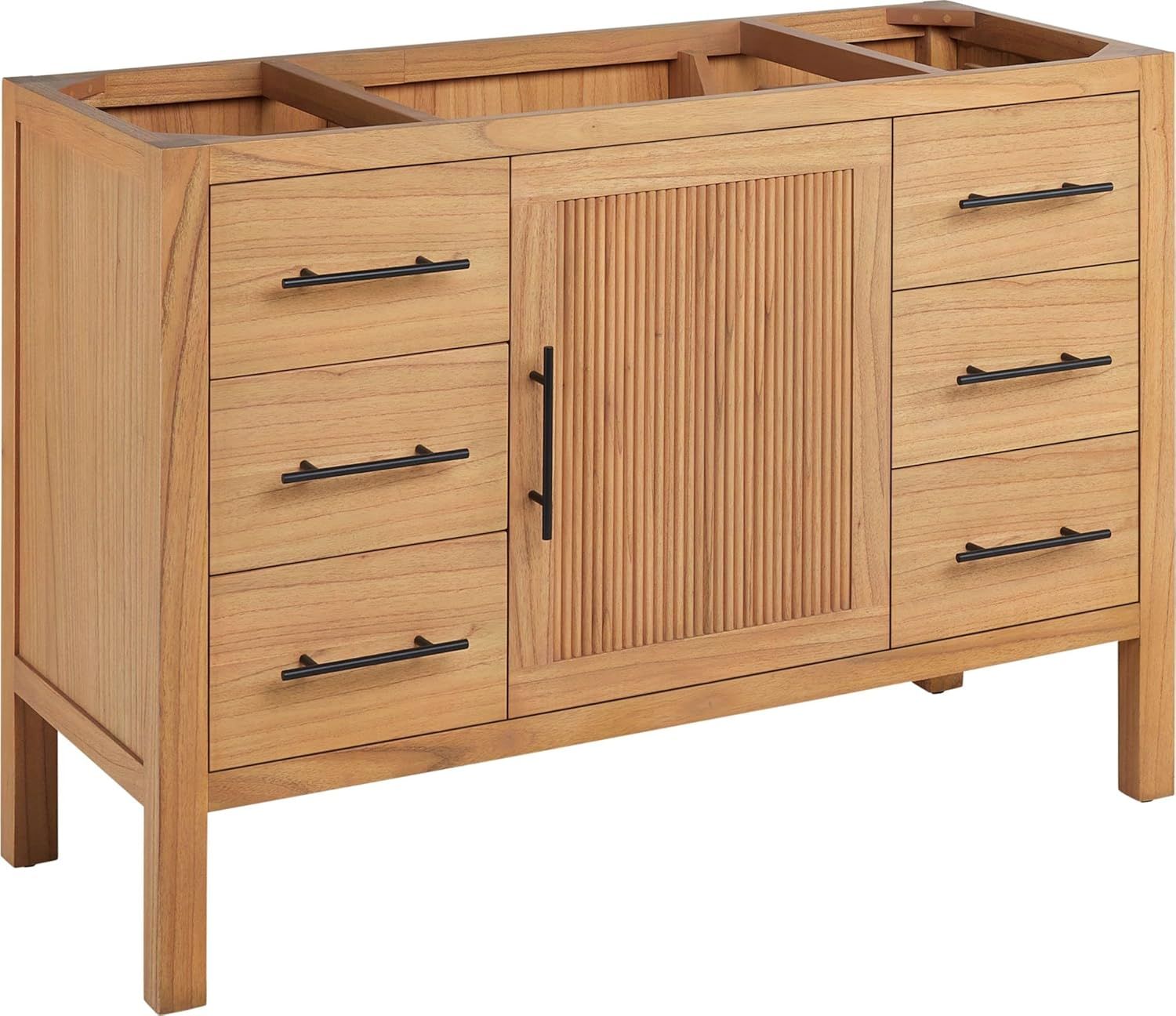 Ayanna 48" Natural Mindi Wood Single Bathroom Vanity Cabinet