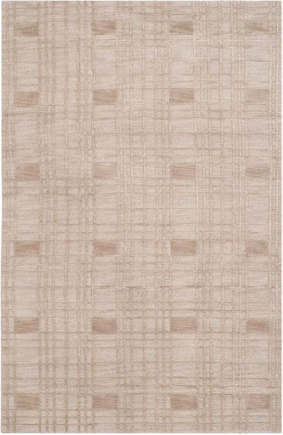 Slate Geometric Hand-Knotted Wool 9' x 12' Area Rug