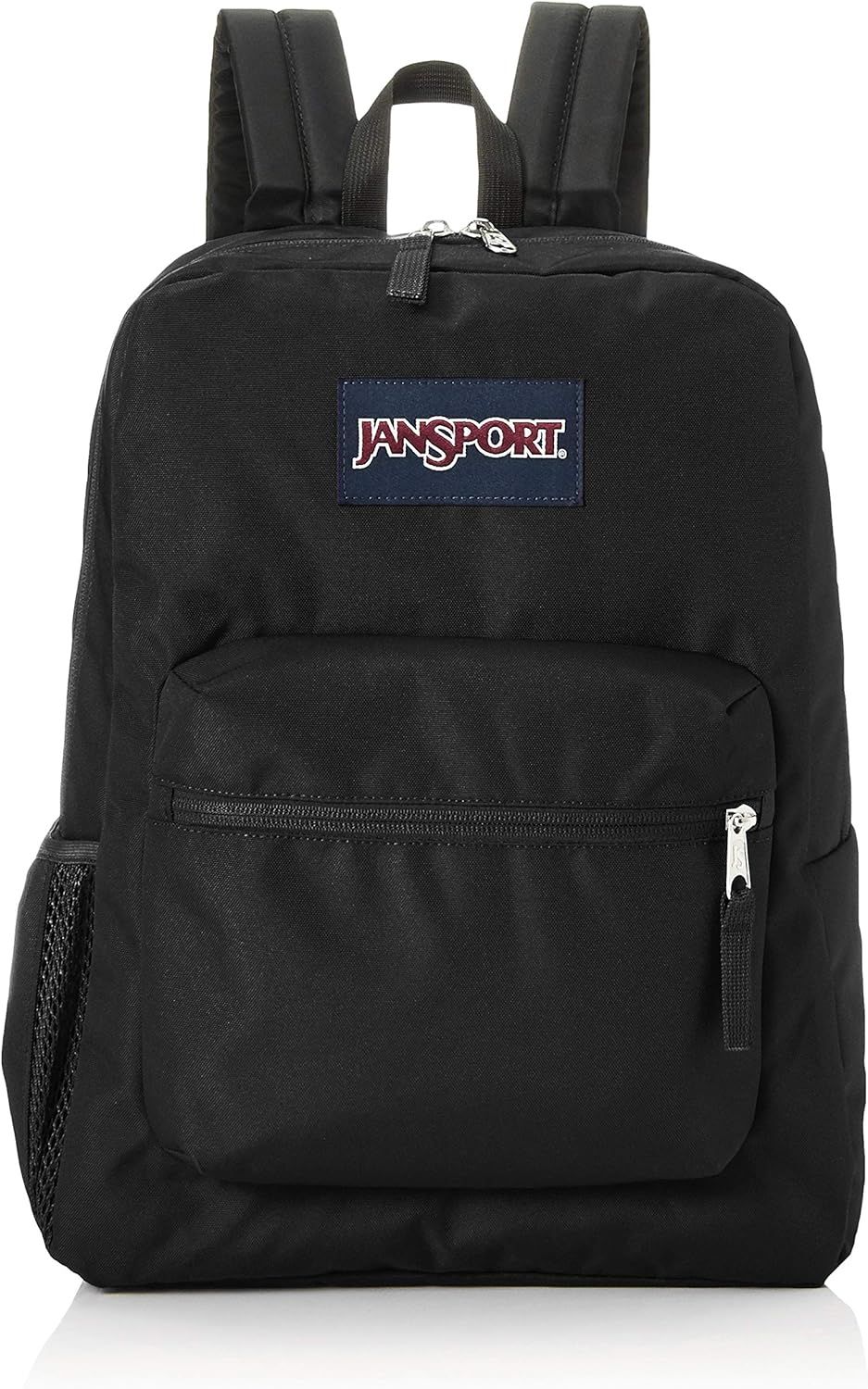 Black 600D Polyester Unisex School Backpack with Padded Straps