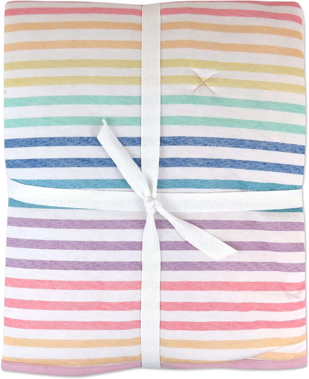 Organic Cotton Rainbow Stripe Reversible Baby Blanket