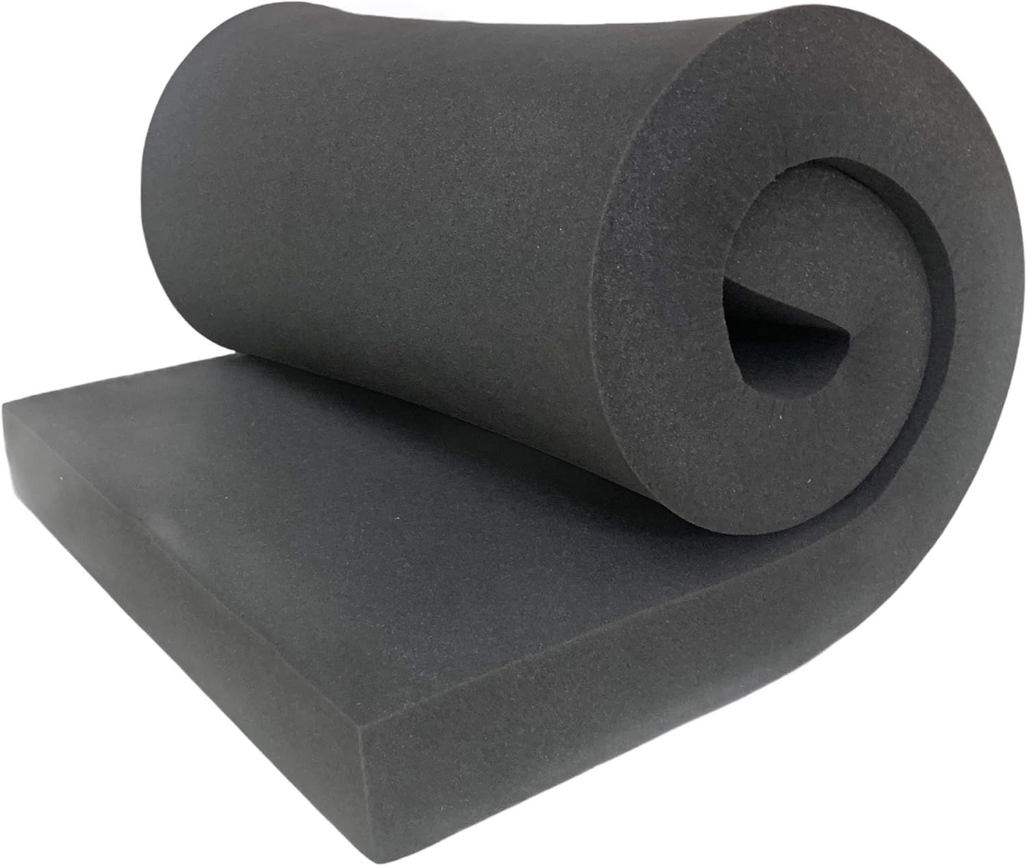 Charcoal Polyurethane Foam Upholstery Sheet 72"L x 24"W