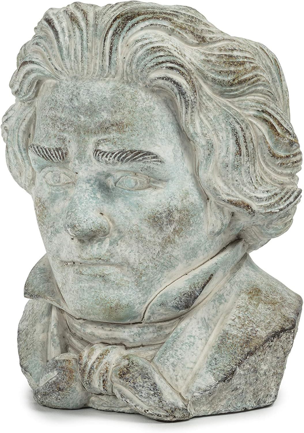 Small Gray Concrete Beethoven Head Planter