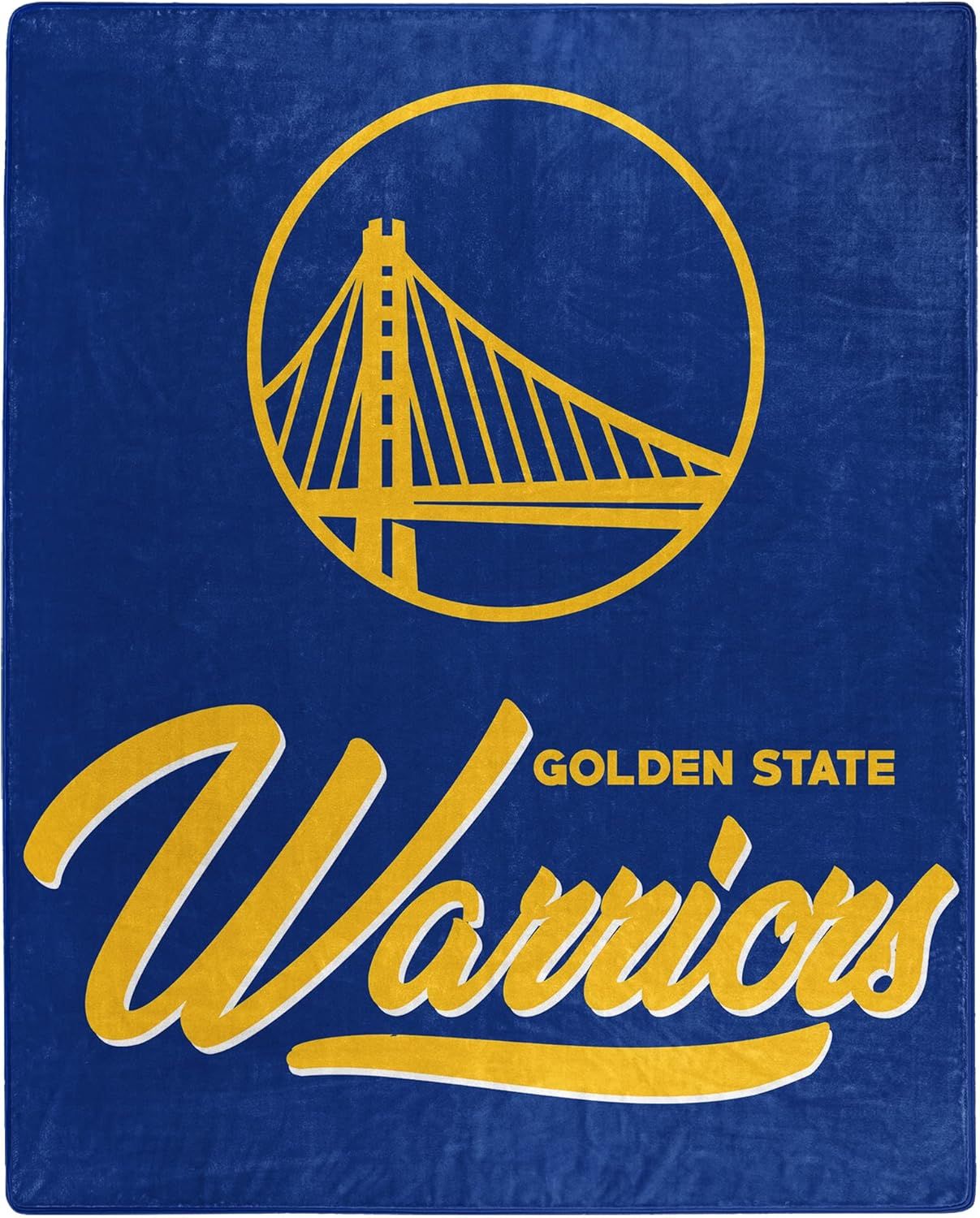 Golden State Warriors Blue and Gold Polyester Throw Blanket