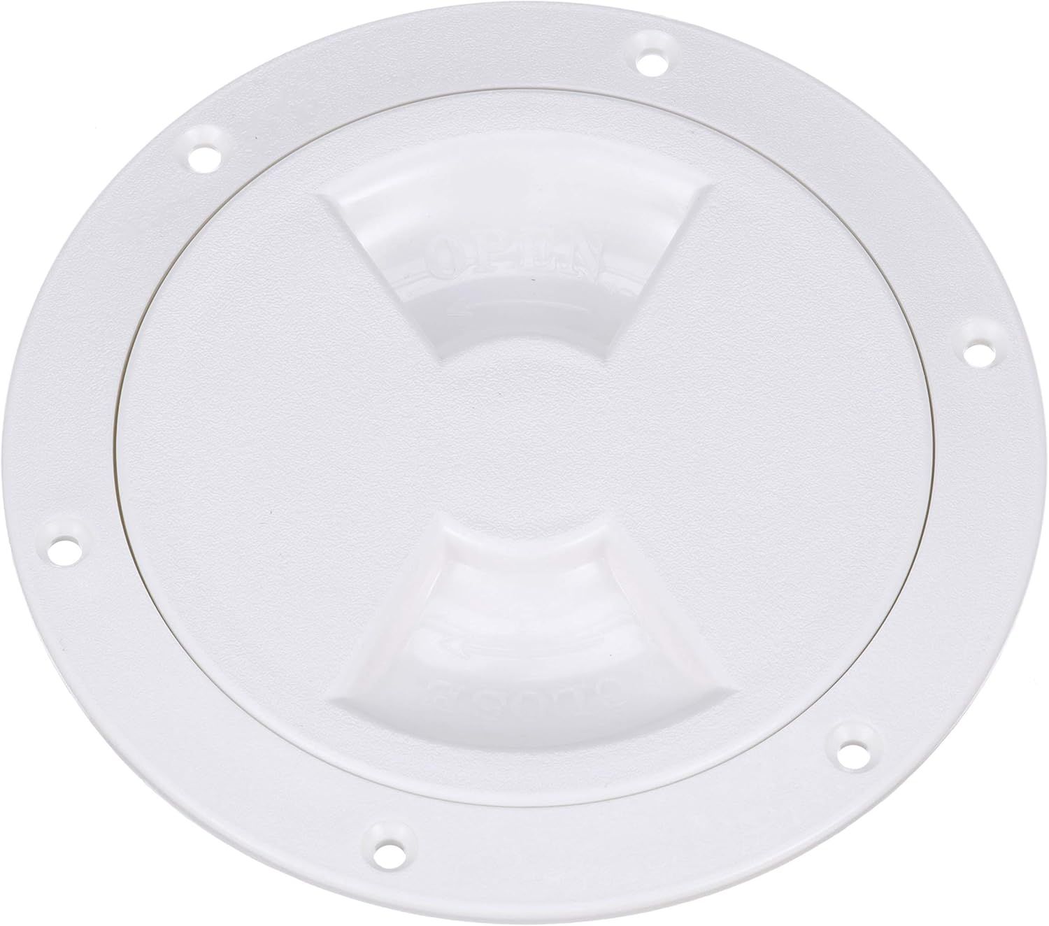 White ABS Plastic 4-Inch Deck Plate with Pre-Drilled Flange