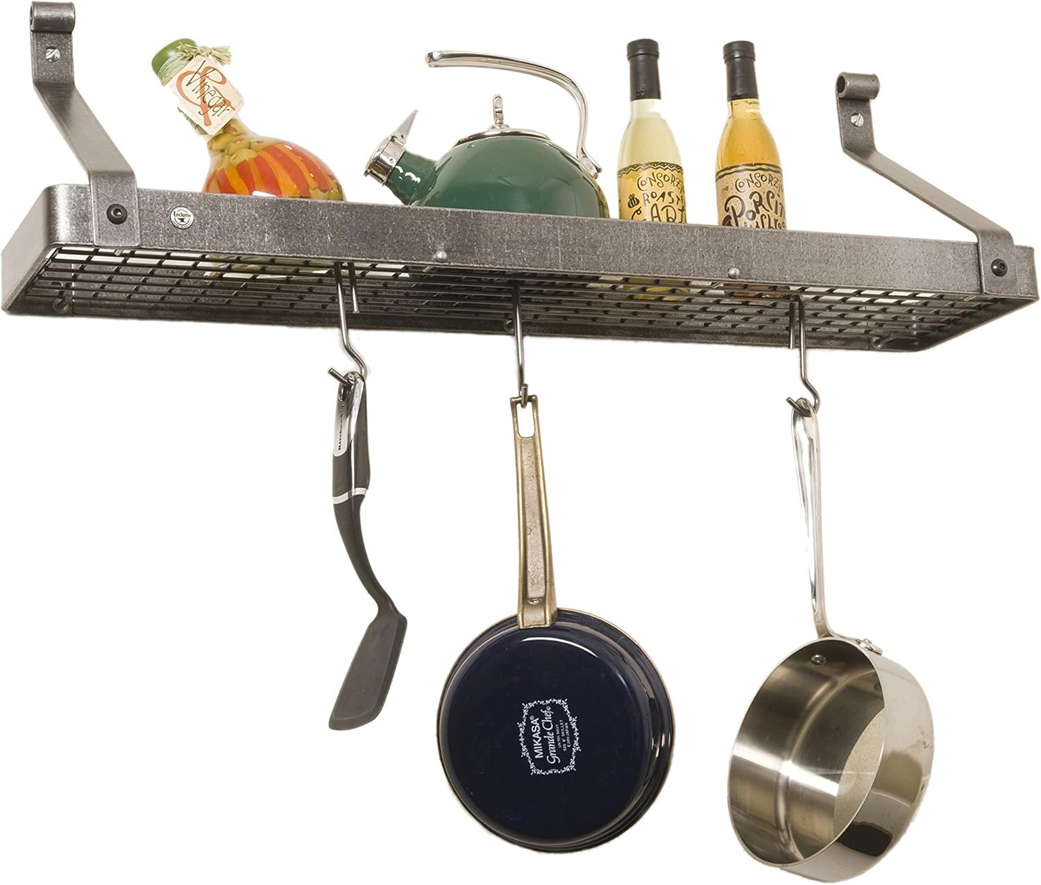 Gourmet USA Handcrafted Wall Mounted Pot Rack