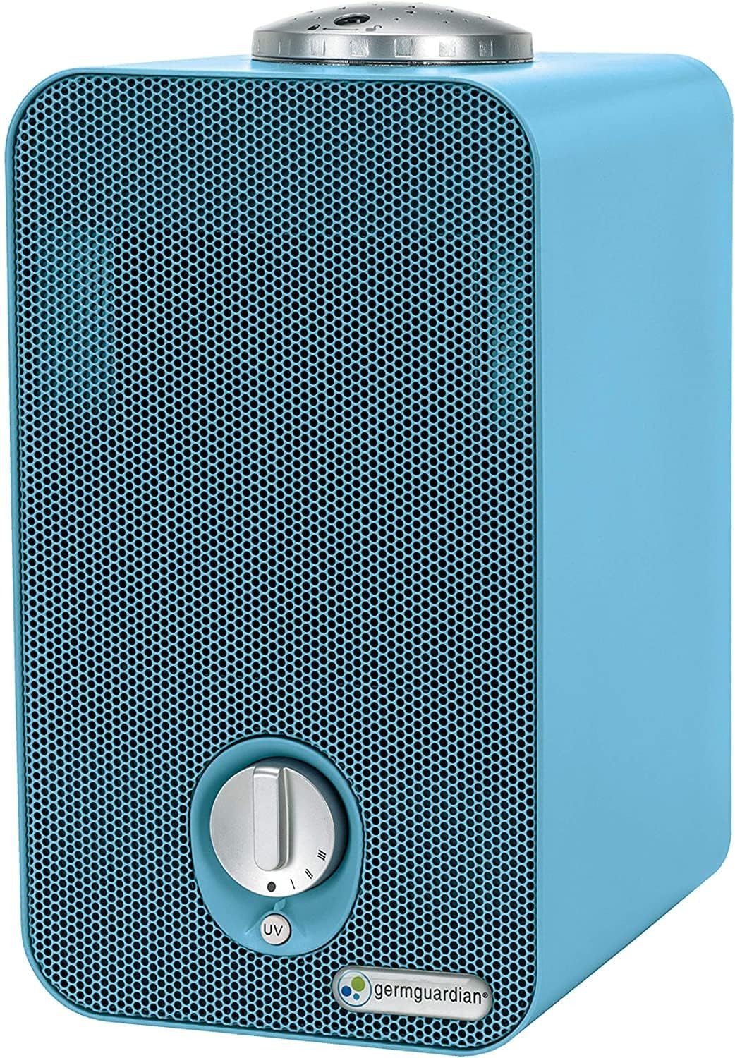 Blue Tabletop HEPA Air Purifier with Odor Absorbing Filter