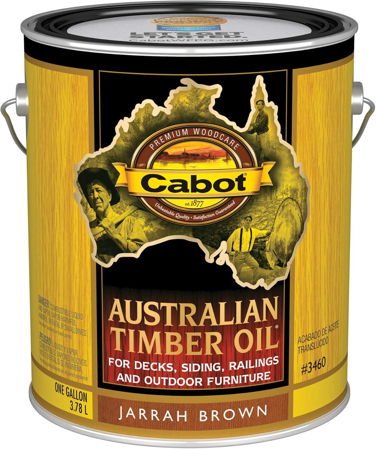 Jarrah Brown 1 Gal Australian Timber Oil for Premium Outdoor Wood