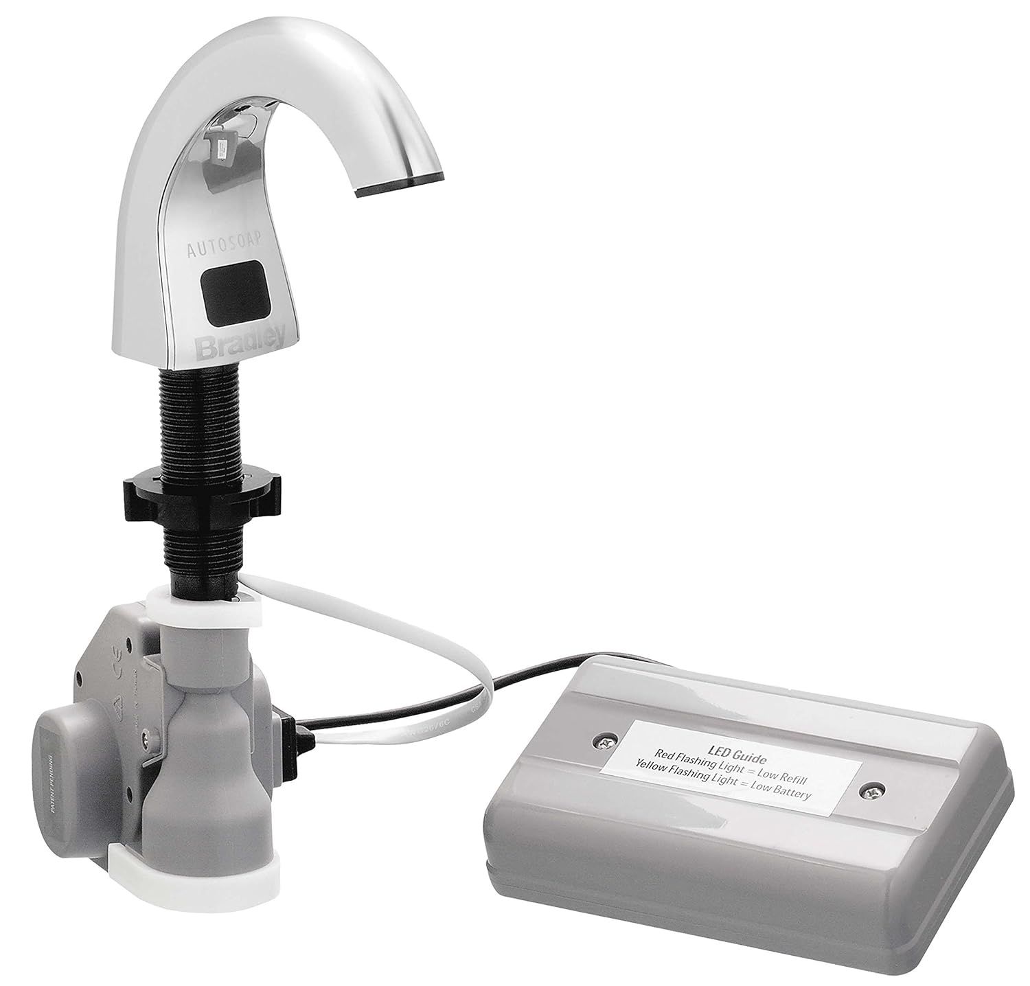 Chrome Automatic Deck-Mounted Soap Dispenser Kit