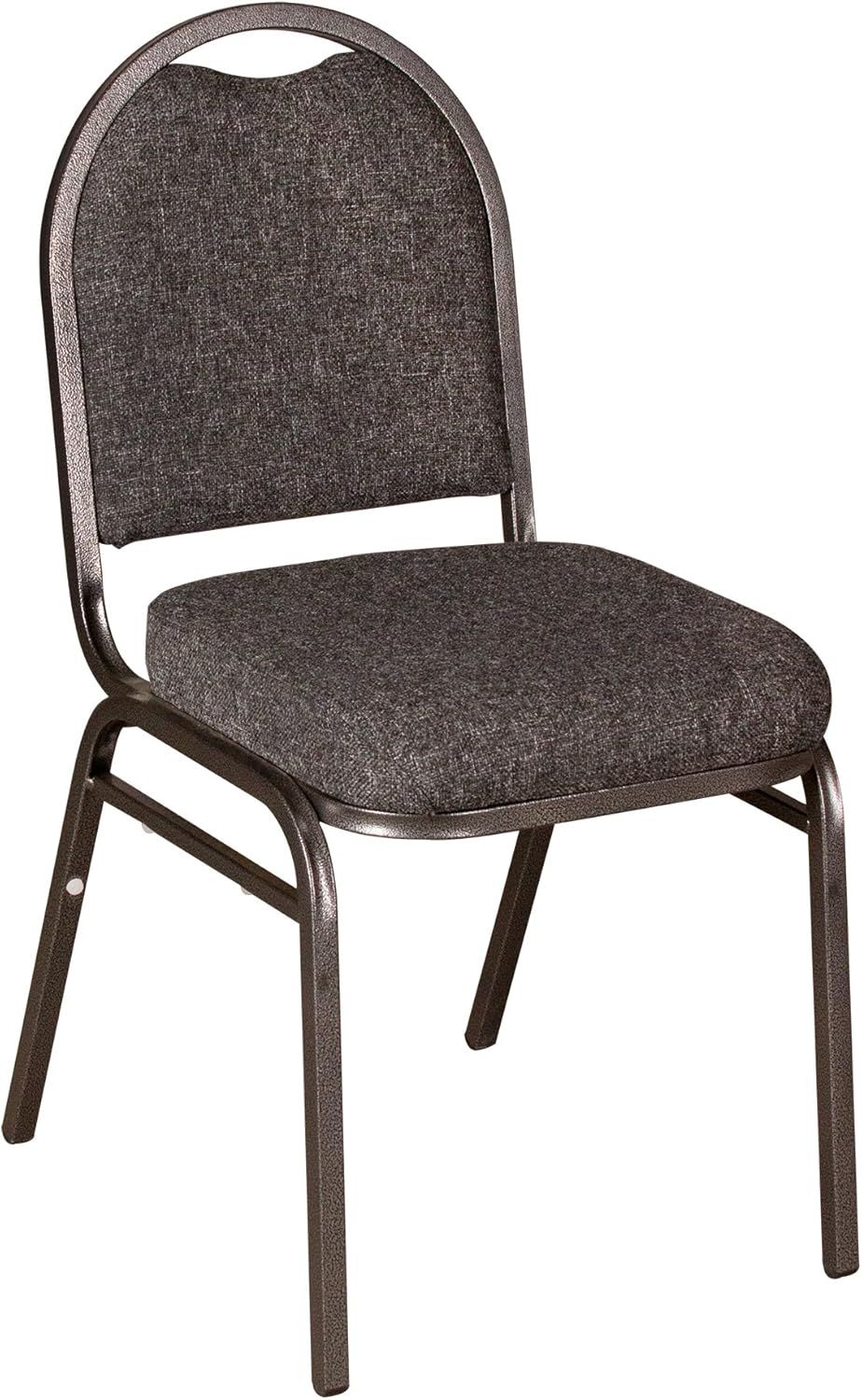 Gray Fabric and Metal Stacking Banquet Chair