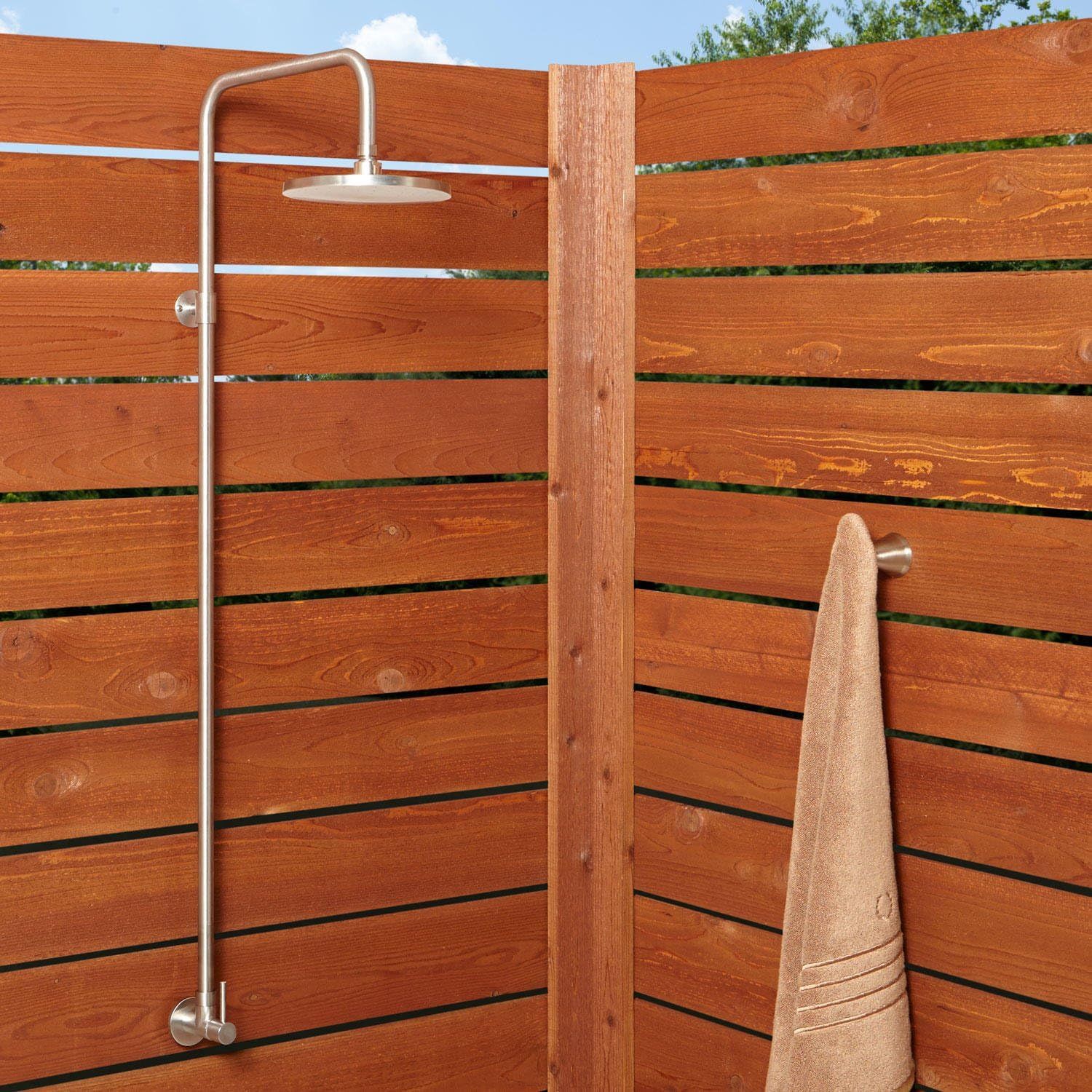 Stainless Steel Wall Mounted Outdoor Shower with Round Head