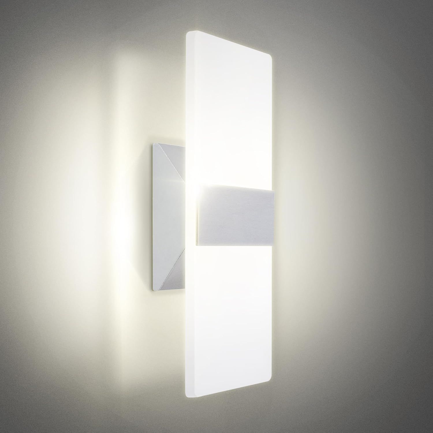 Brushed Nickel 12W Dimmable LED Wall Sconce with Acrylic Lens