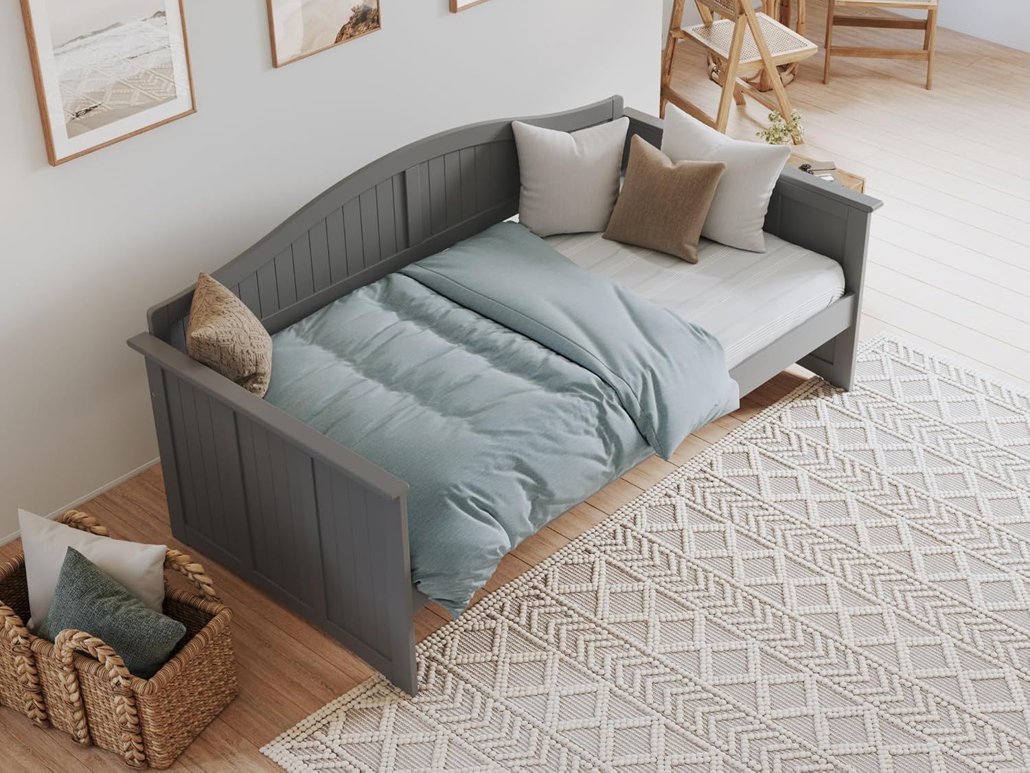 Nantucket Gray Twin Wood Daybed with Slats