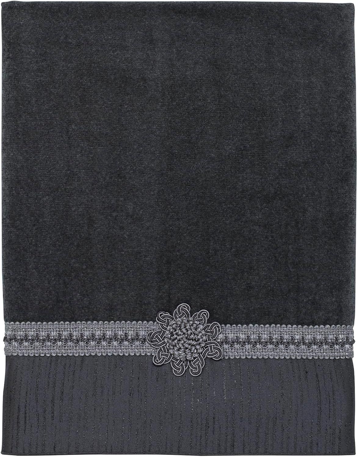 Granite Cotton Bath Towel with Braided Medallion