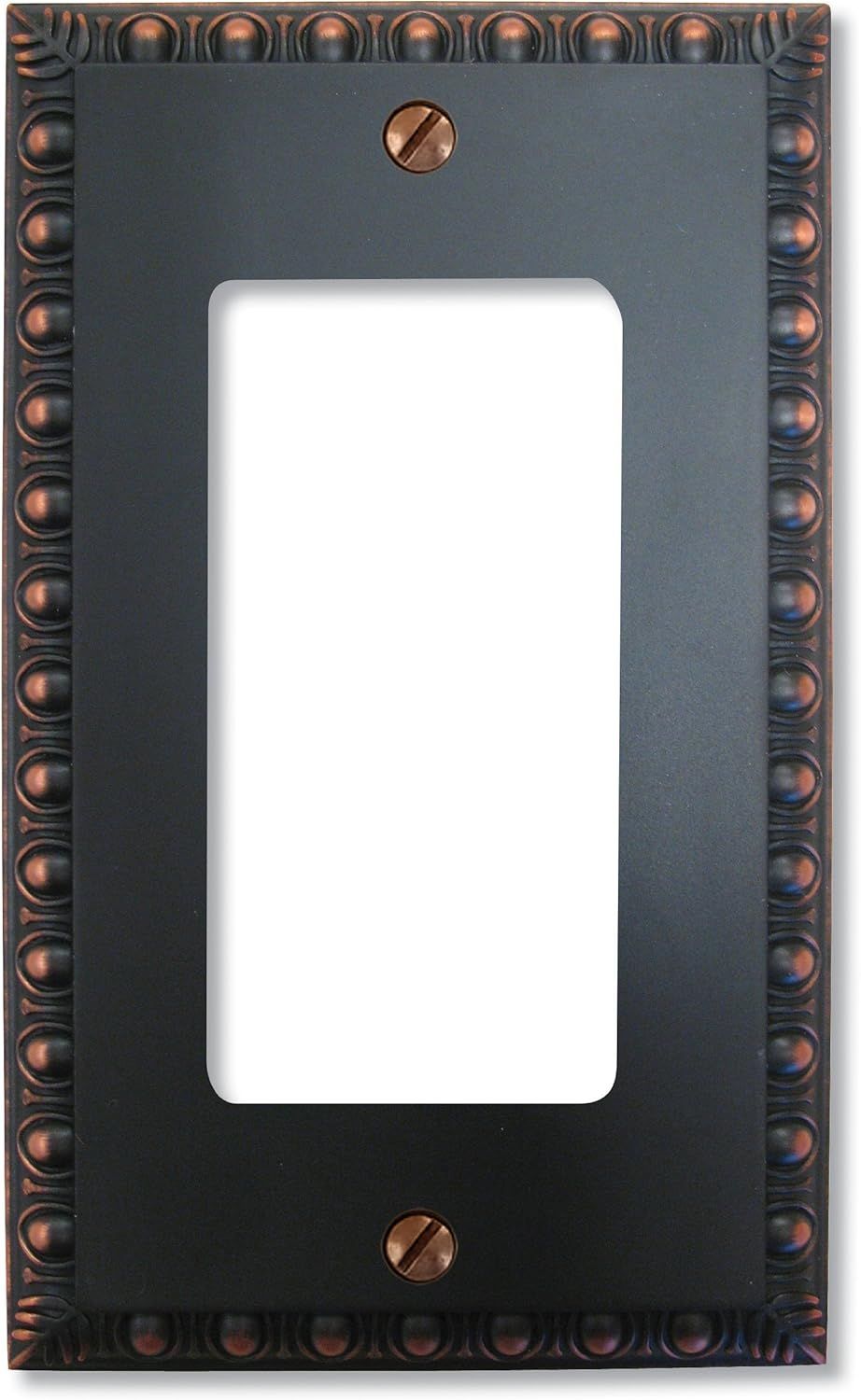 Aged Bronze Single Rocker Cast Metal Wallplate