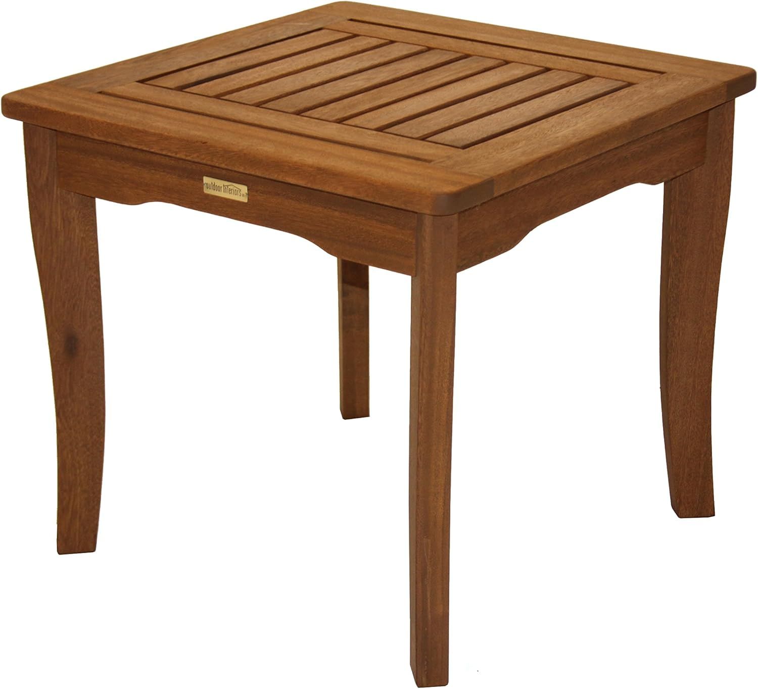 Vineyard Classic Brown Eucalyptus Square Outdoor End Table