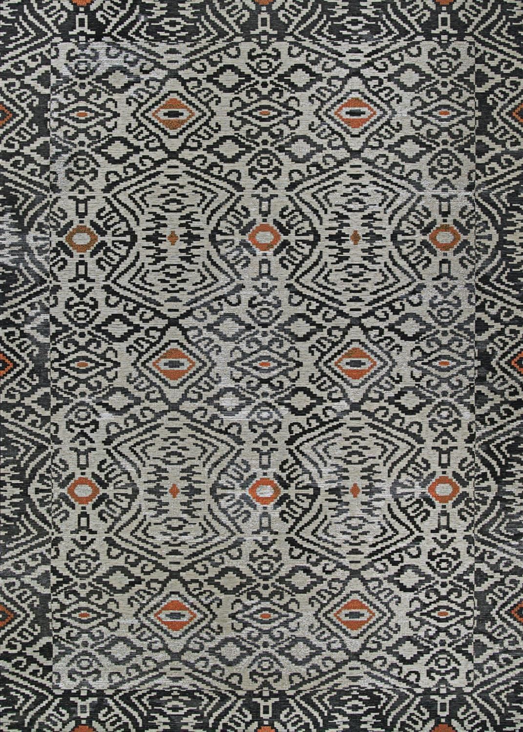 Dolce Transitional Smoke Gray 5' x 8' Synthetic Area Rug