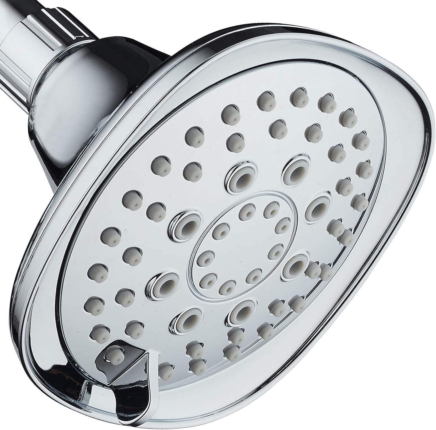 Chrome Square High-Pressure 6-Setting Luxury Shower Head