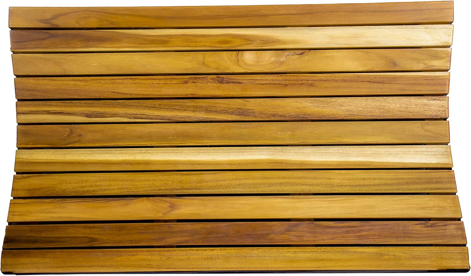 EcoDecors 31" Earthy Teak Non-Slip Bath Mat