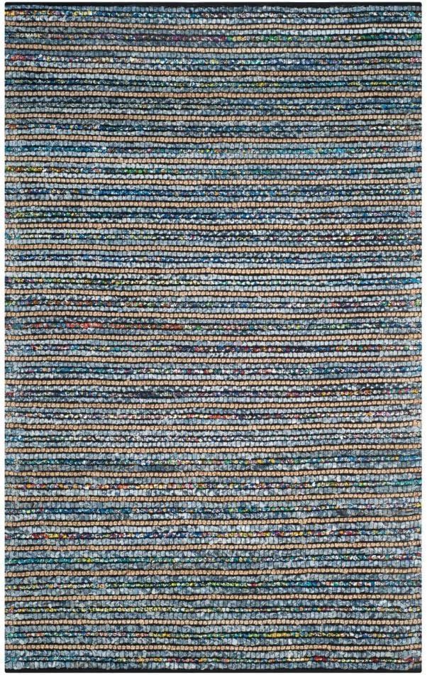 Cape Cod Multi-Color Natural Handmade Cotton 9' x 12' Area Rug