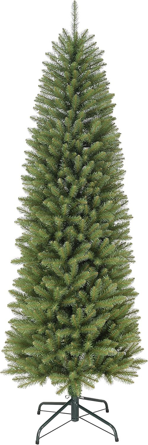 6.5' Green Pencil Fraser Fir Artificial Christmas Tree with Metal Stand