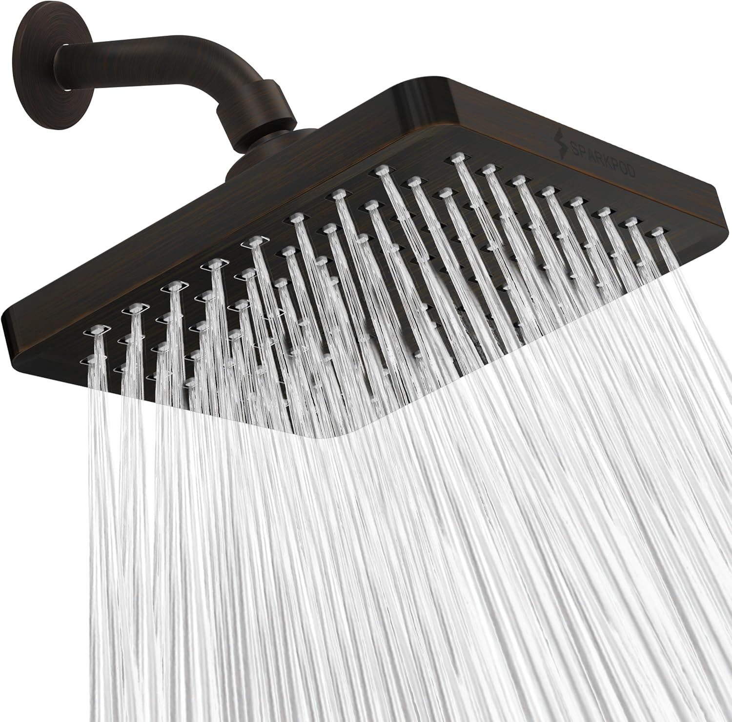 8-Inch Chrome Wall Mounted Rain Shower Head with Filter