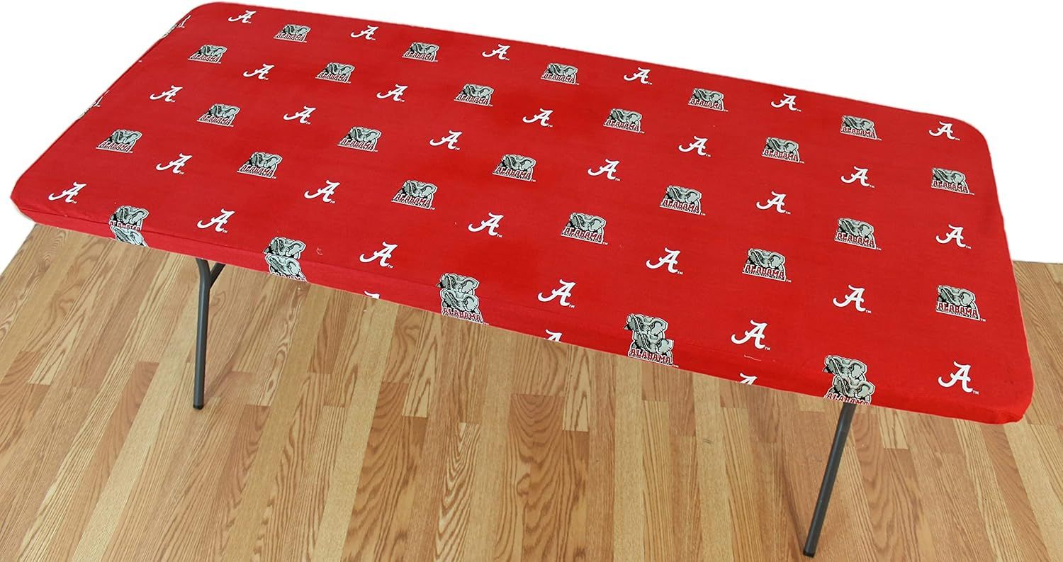 Alabama Crimson Tide Red Cotton Fitted Table Cover