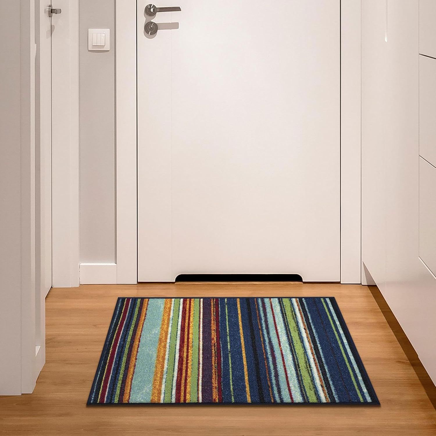 Multicolor Synthetic Non-Slip 27" x 36" Area Rug