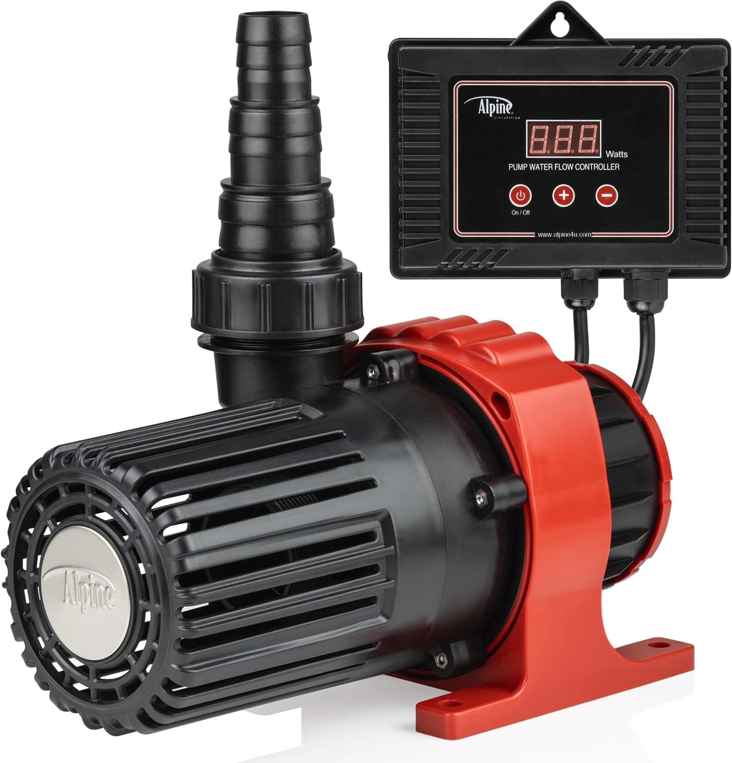 5300GPH Black and Red Ceramic Pond Pump with Controller