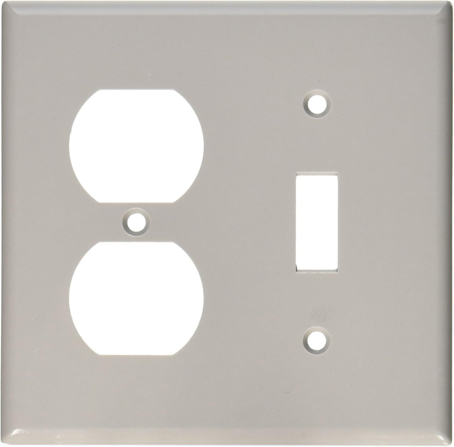 Gray 2-Gang Duplex Toggle Standard Wall Plate